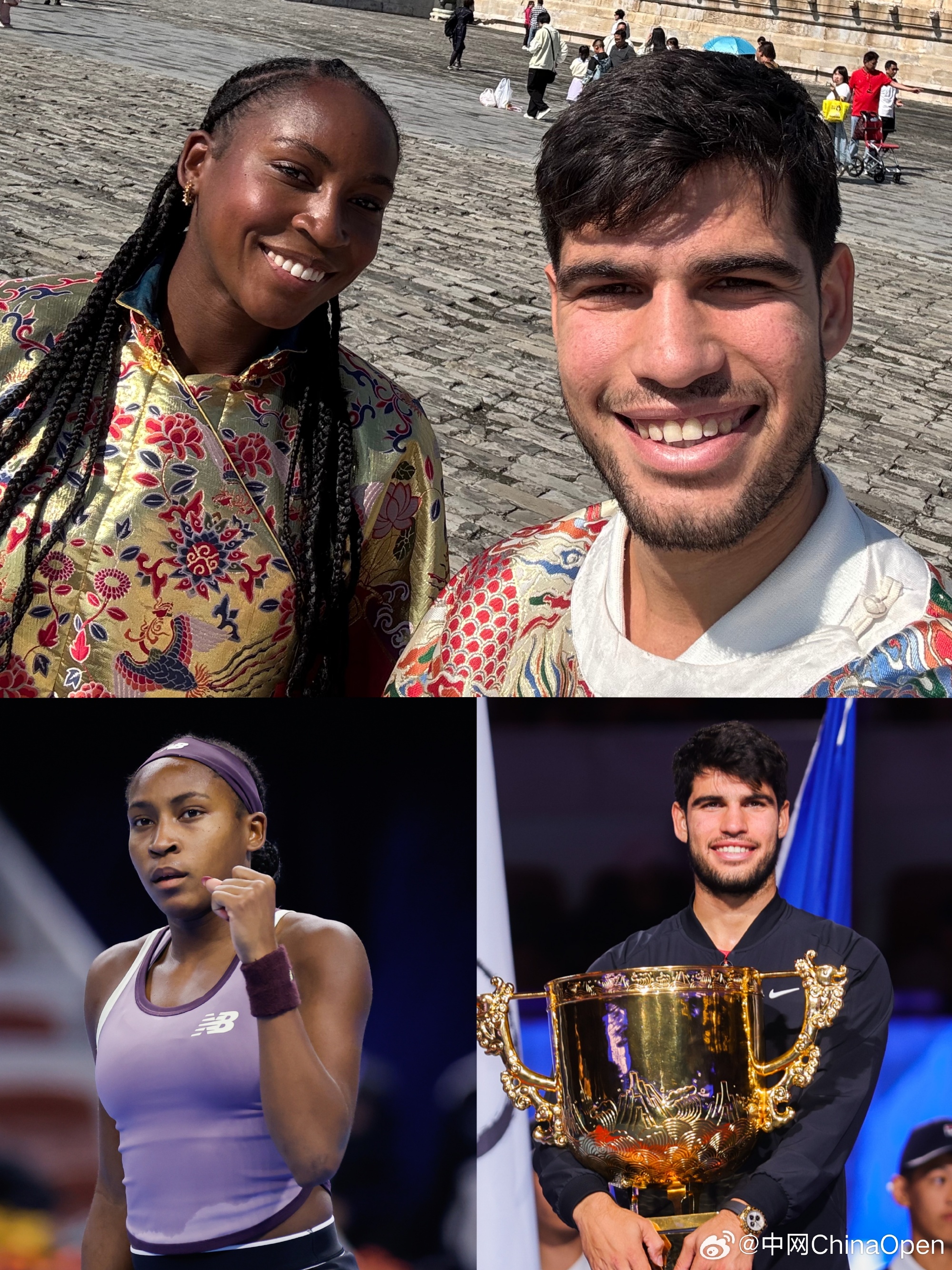 高芙和阿卡去年中网和今年法网夺冠，前者喊话：我们必须重返北京